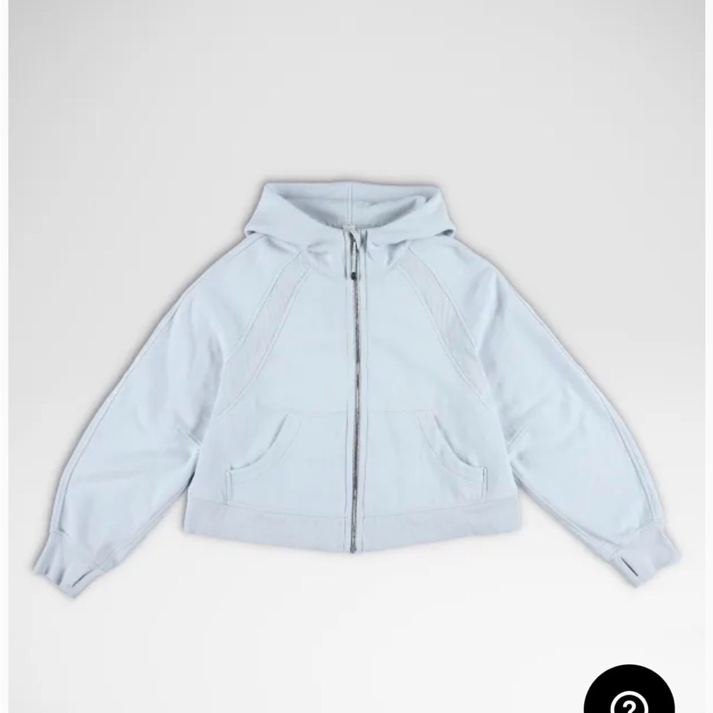 lululemon athletica Scuba Oversized Full Zipped Light Blue Hoodie